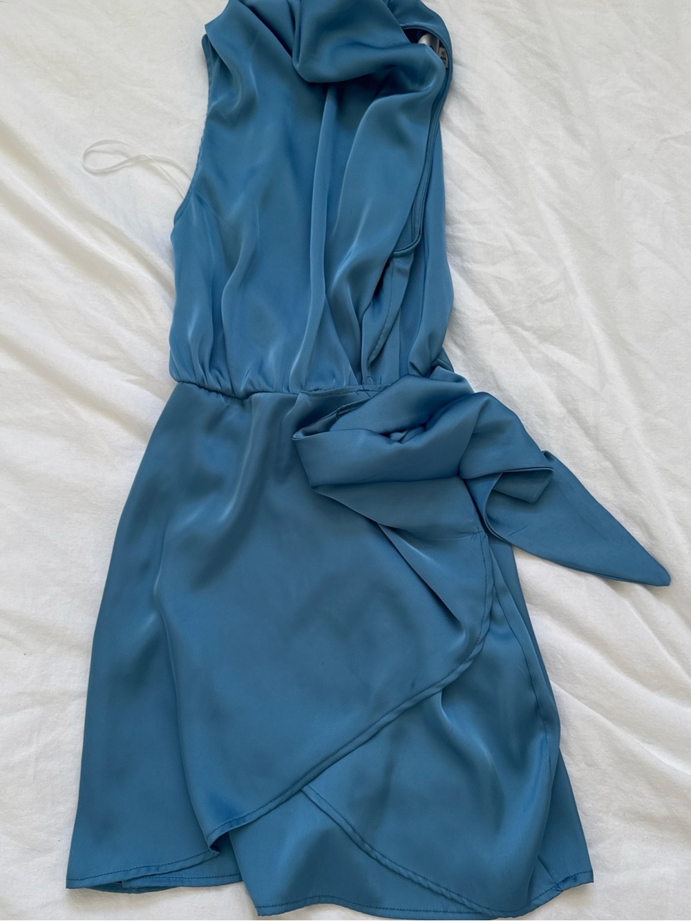 Hello Molly Blue Satin Mini Dress - Picture 2 of 3